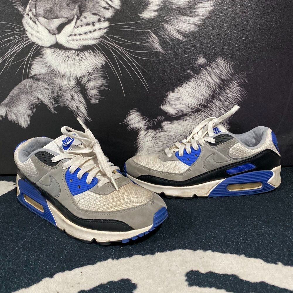 Nike Air Max 90 CD0881-102 Athletic Sneaker Men's 8.5 Blue Leather Gym Training
